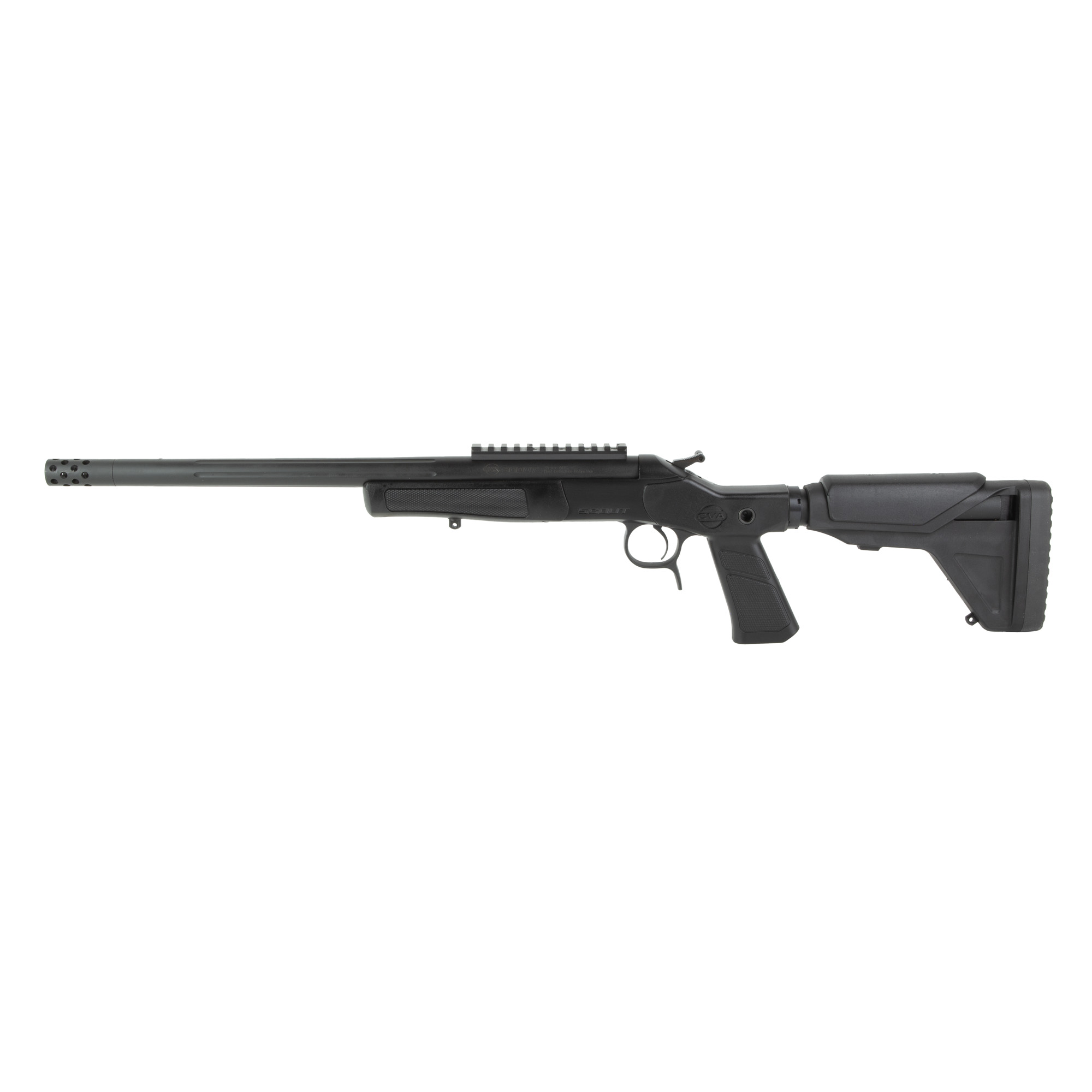CVA CR4451XP Cascade XP-SB SBR 6mm ARC 16.50” Matte Stainless Steel Fluted Threaded Barrel & Receiver w/Picatinny Rail, Graphite Black Adj Buffer Tube Synthetic Stock, Black Grip