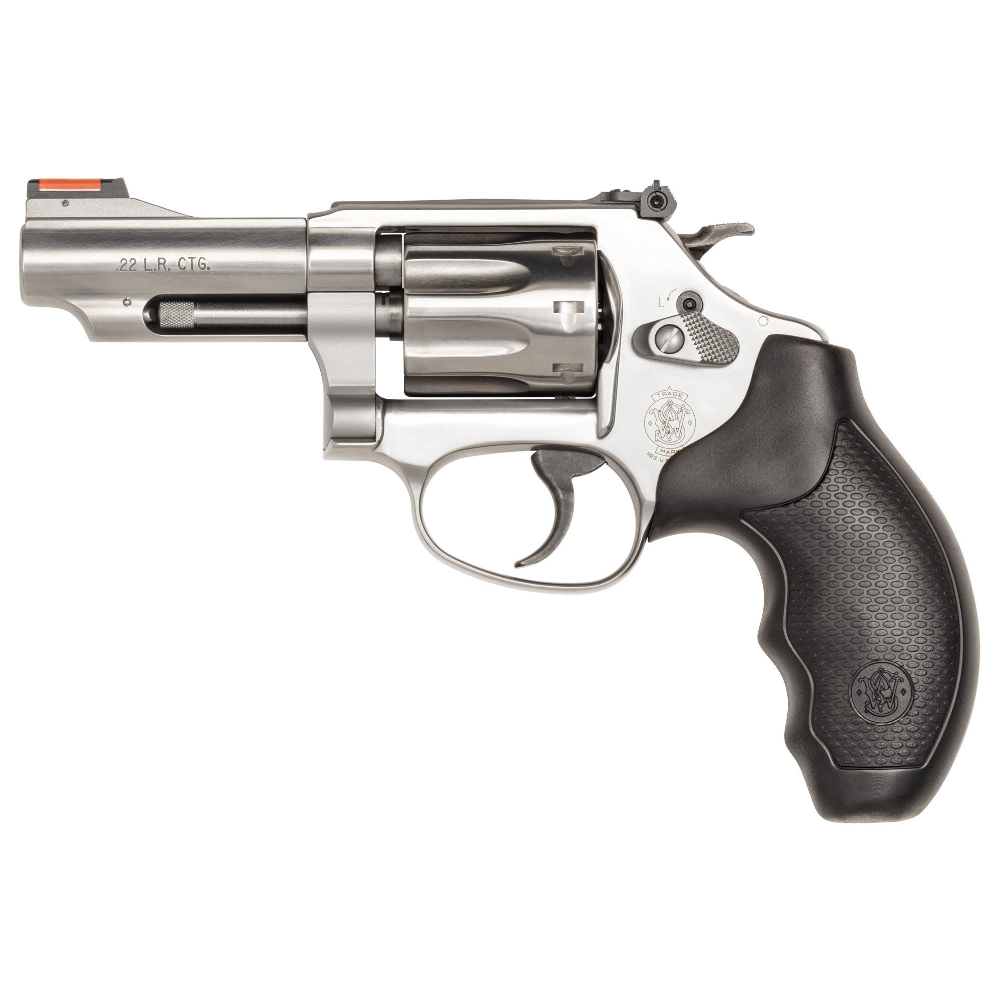 Smith & Wesson S&W Model 63 22 LR 3" 8rd Stainless Hi-Viz Sights Fiber Optic 162634 022188626346