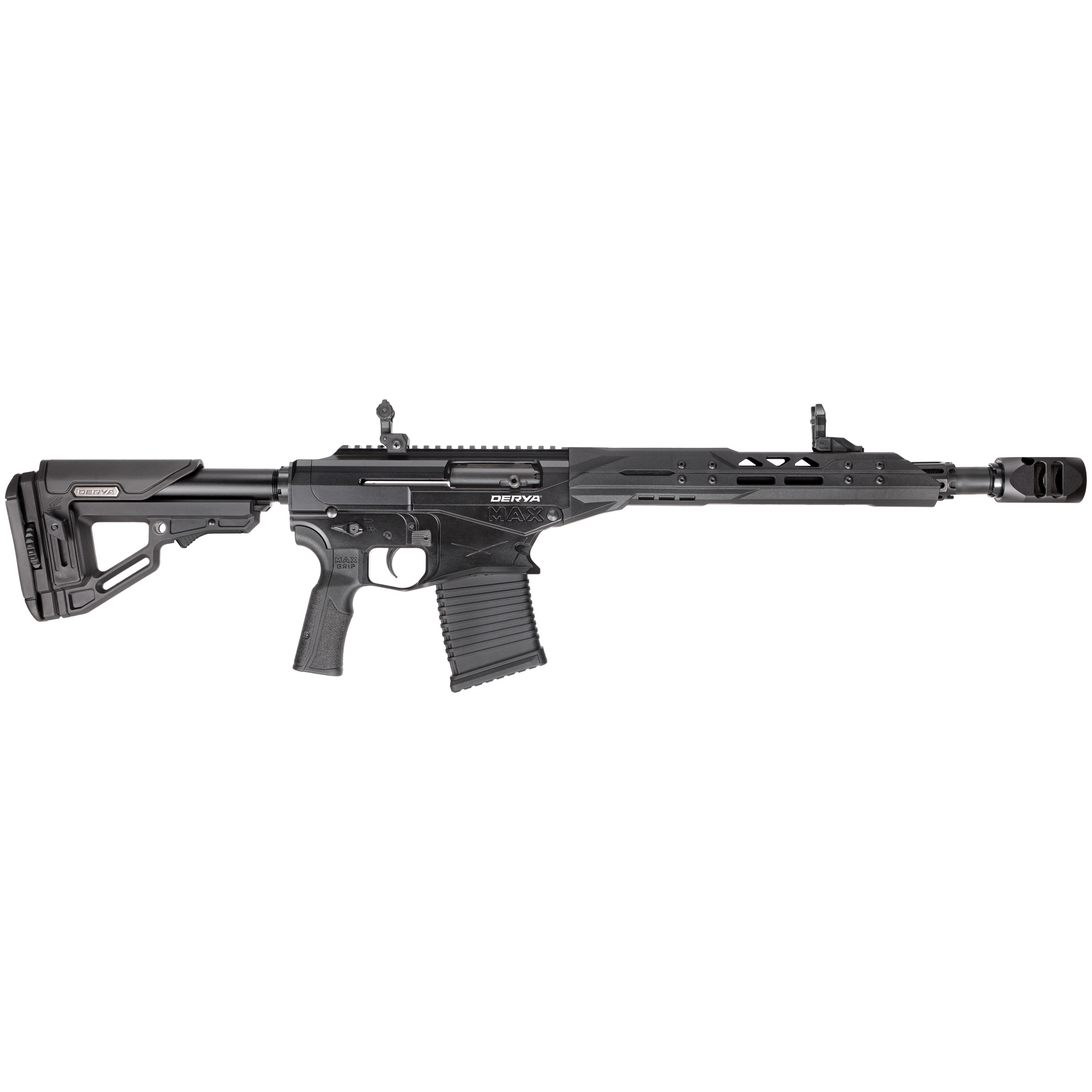 Derya Firearms MAX.18.US Max Semi-Auto 3” 10+1 18” Smooth Bore Barrel, Black Anodized Receiver w/Picatinny Rail, Black Adaptive Adjustable Polymer Stock & Grip, Ambidextrous