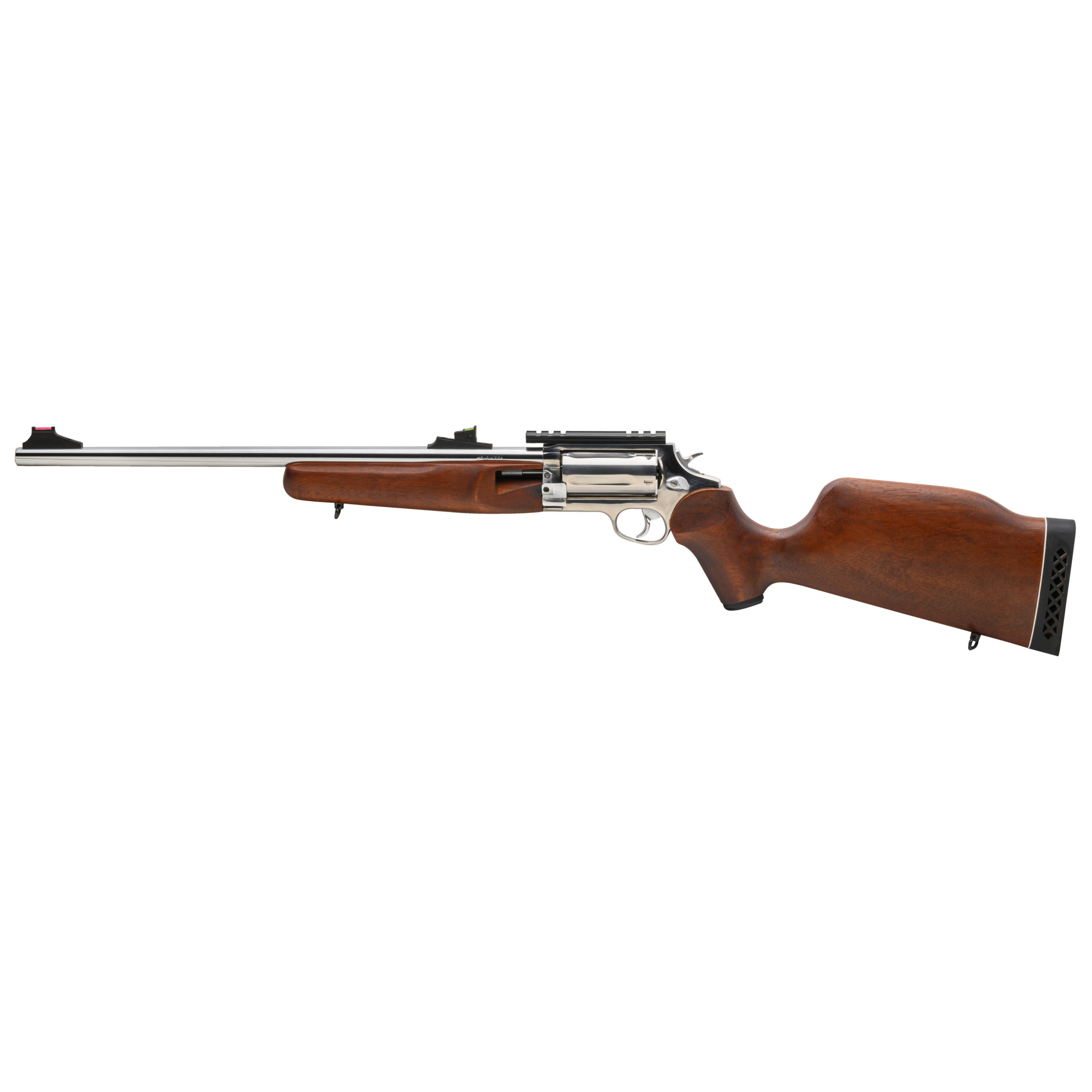 Rossi SCJ4510SS Circuit Judge 45 Colt (LC) Caliber or 410 Gauge with 5rd Capacity, 18.50” Barrel, Polished Stainless Metal Finish & Hardwood Monte Carlo Stock Right Hand (Full Size)