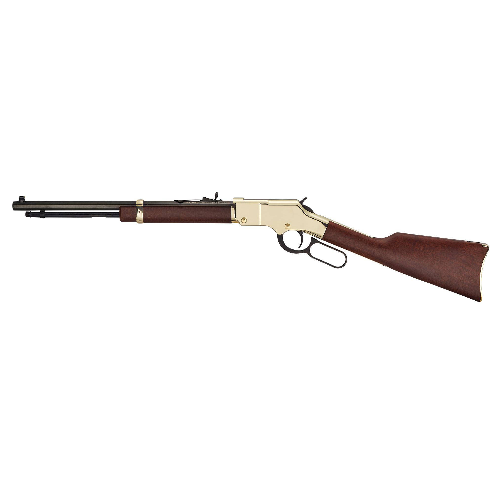 Henry H004Y Golden Boy Youth 22 Short/ 22 Long/ 22 LR 12 LR/16 Short Capacity, 17” Barrel, Brasslite Metal Finish, American Walnut Stock, Right Hand