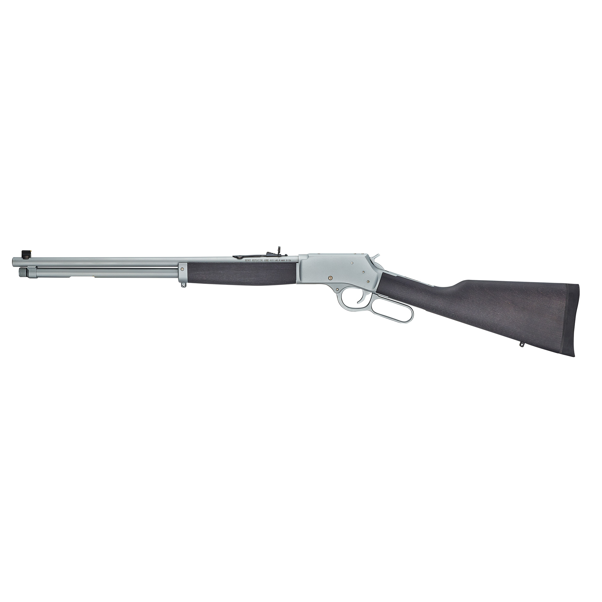 Henry H012GMAW Big Boy All Weather Side Gate Full Size 357 Mag 10+1 20” Hard Chrome Plated Steel Barrel, Satin Hard Chrome Steel Receiver, Stained Hardwood Wood Stock Right Hand