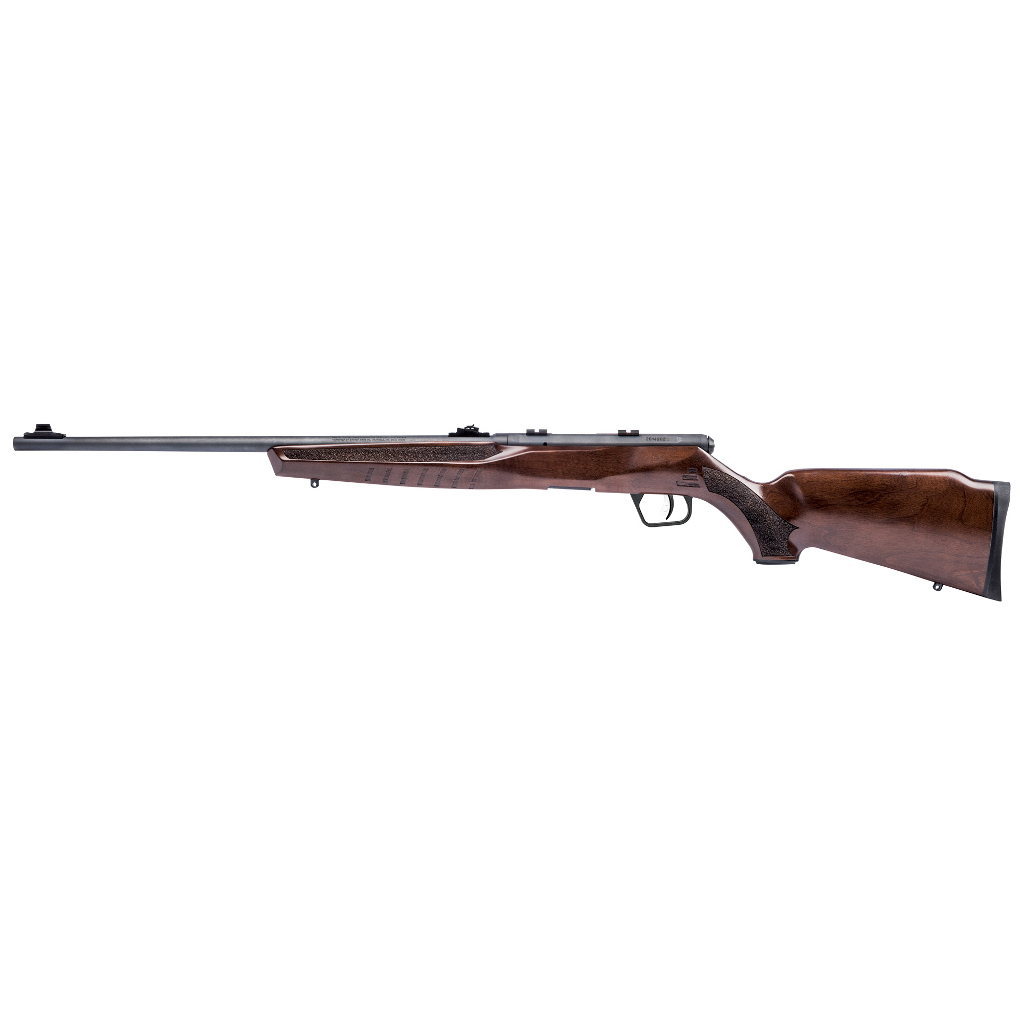 Savage Arms 70510 B22 G Full Size 22 WMR 10+1 21” Matte Black Sporter Barrel, Matte Black Drilled & Tapped Carbon Steel Receiver, Satin Hardwood Fixed Sporter Stock, Right Hand