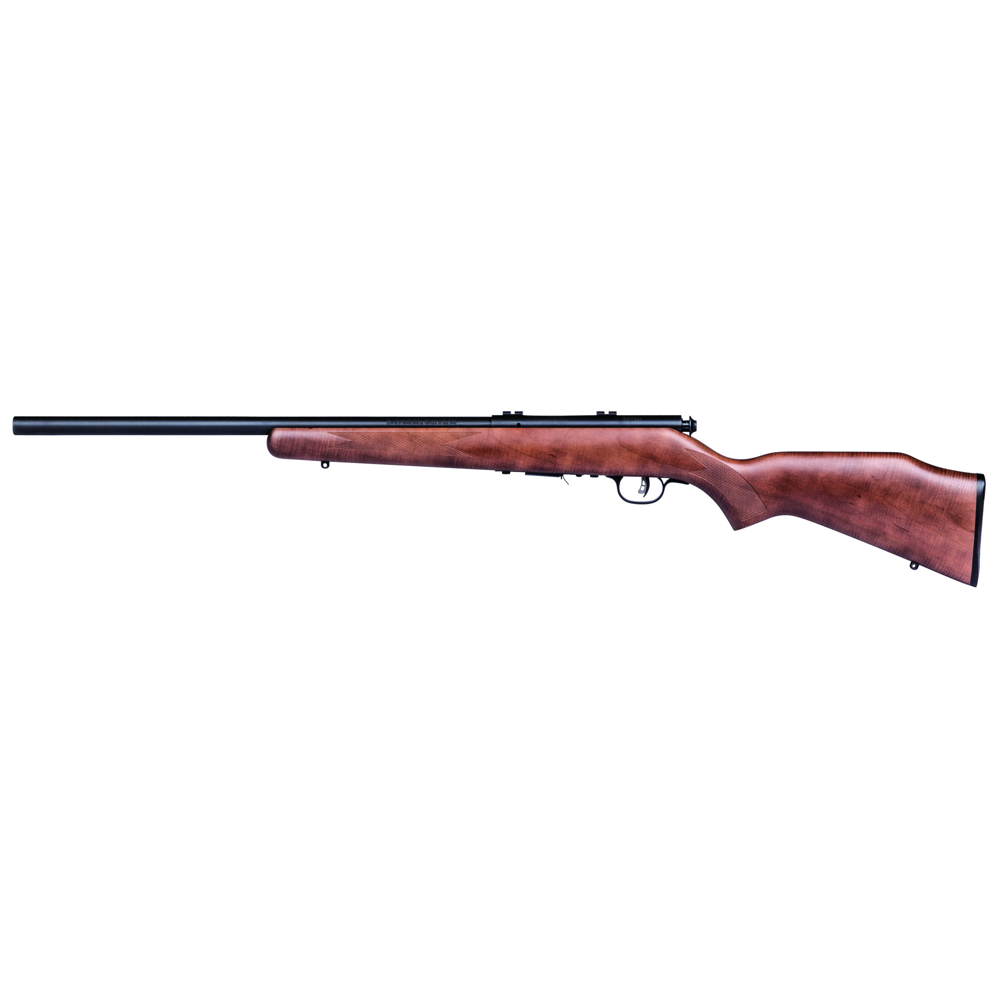 Savage Arms 96701 93R17 GV Full Size 17 HMR 5+1 21” Matte Black Heavy Varmint Barrel, Matte Black Drilled & Tapped Carbon Steel Receiver, Satin Hardwood Fixed Stock, Right Hand