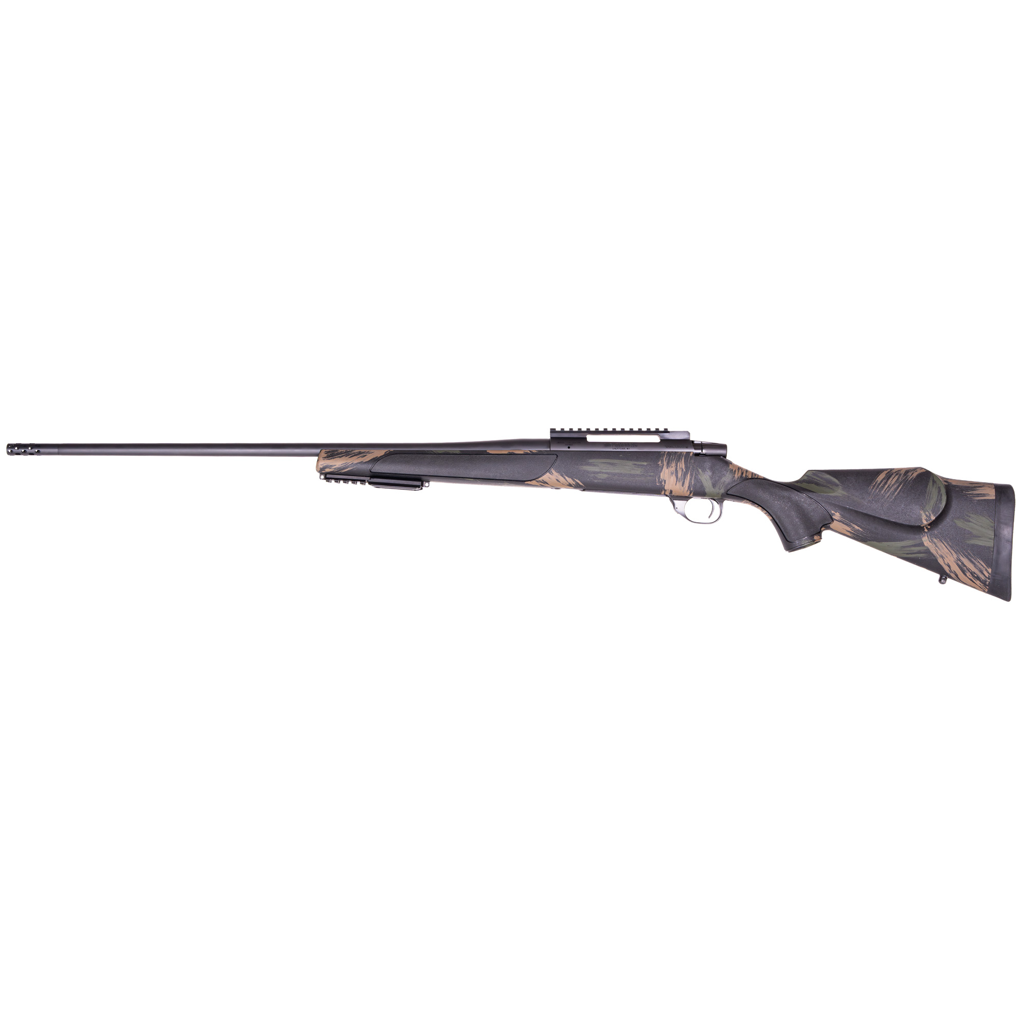 Weatherby VBS223RR18B Vanguard Black Hills 223 Rem 5+1 16” + 2” Matte Blued Heavy Threaded Barrel, Matte Blued Steel Receiver w/Picatinny Rail, Black w/Green & Tan Accents Peak 44 Monte Carlo Polymer
