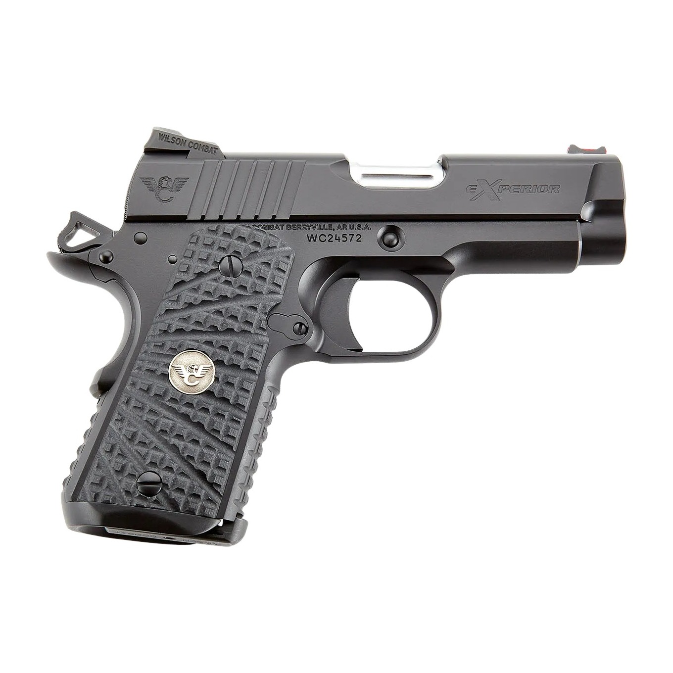 Wilson Combat XPSC9 eXperior Sentinel Sub-Compact Frame 9mm Luger 10+1 3.50” Stainless Match Grade Barrel, Black Armor-Tuff Carbon Steel Serrated Slide, Black Armor-Tuff Aluminum Frame w/Beavertail Bl