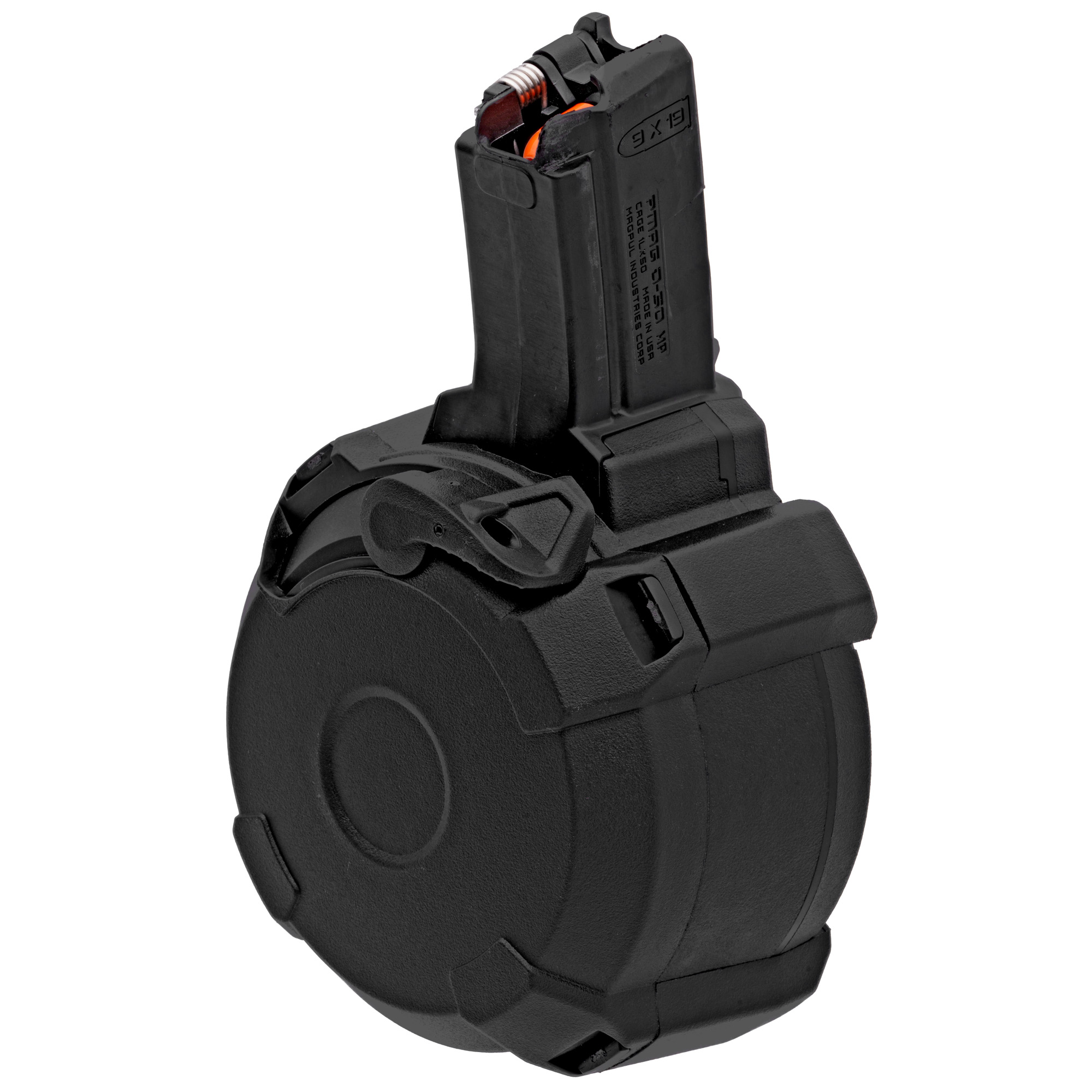 Magpul PMAG D50 MP 50 Round Drum 9mm Fits HK MP5 94 Black MAG1181BLK