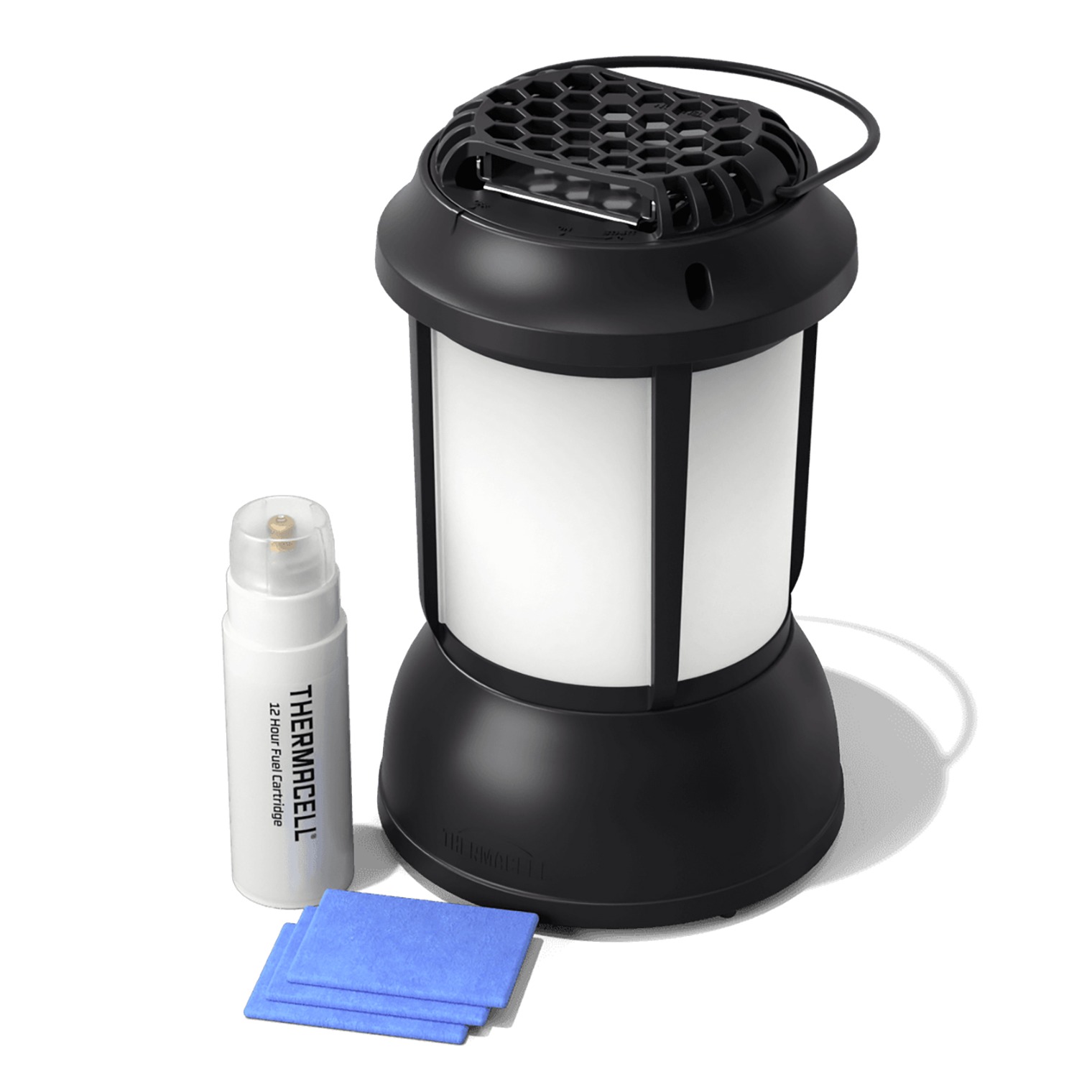 Thermacell PSLL2 Patio Shield Lantern Mosquito Repeller Black Effective 15 ft Odorless Scent Repels Mosquito Effective Up to 12 hrs