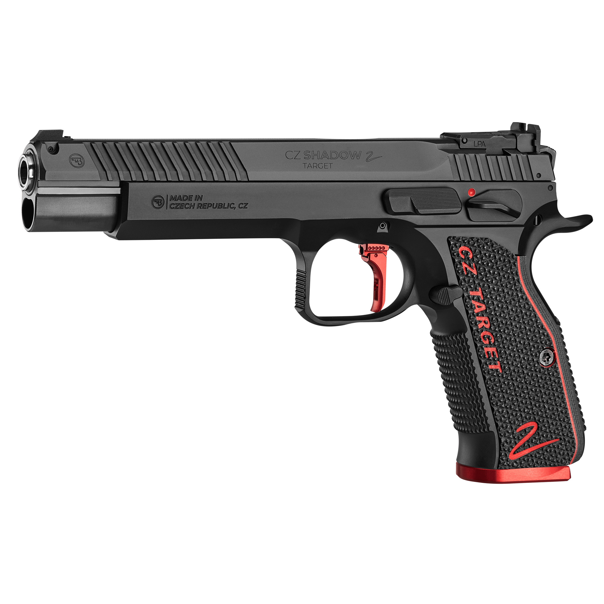 CZ-USA 91247 Shadow 2 Target 9mm Luger 19+1 6” Stainless Barrel, Black Nitride Steel Optic Ready/Serrated Slide, Black Aluminum Frame w/Beavertail, G10 Grip