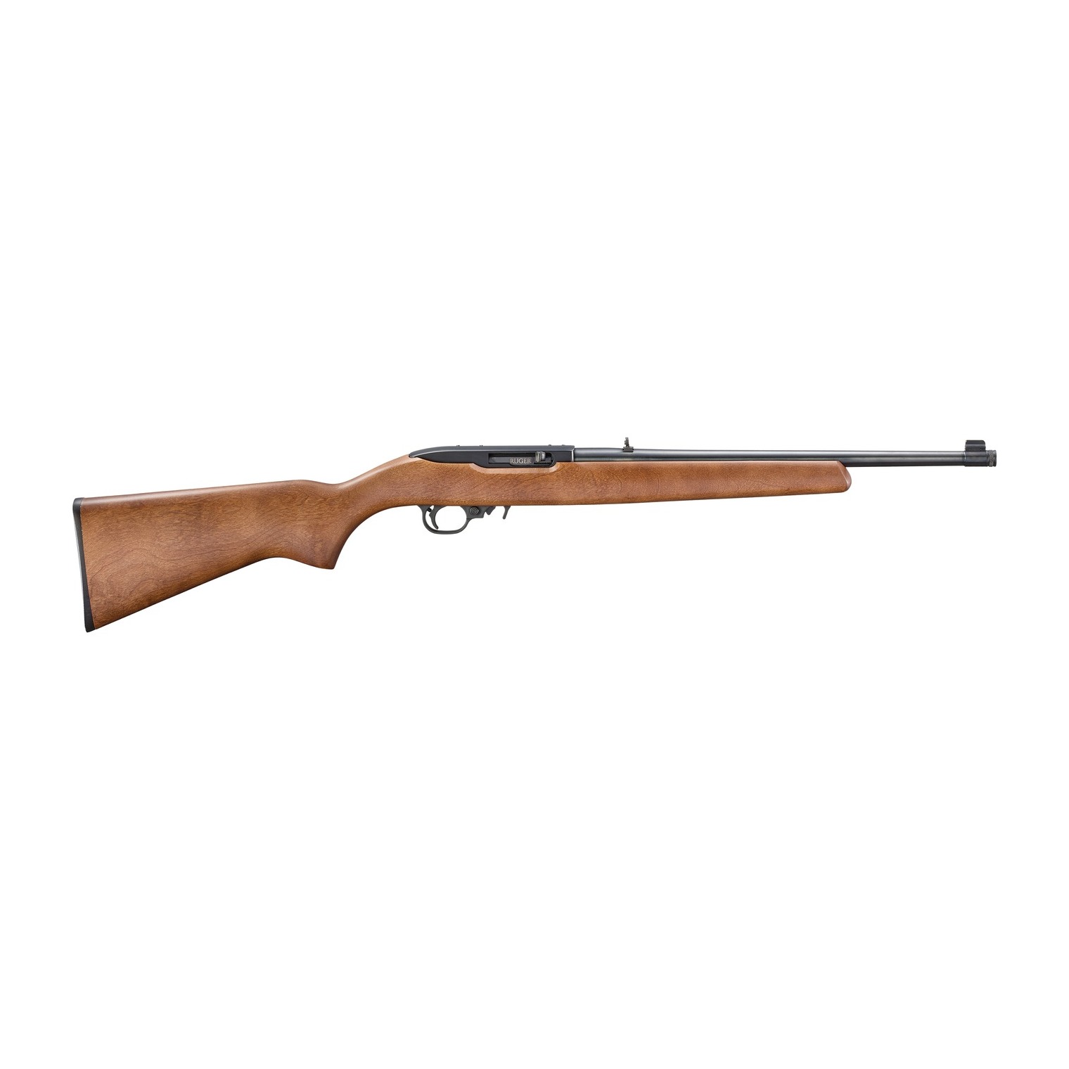 Ruger 32036 10/22 22 LR 10+1 18.50” Satin Black Threaded Barrel, Satin Black Alloy Steel Receiver w/Scope Base Adapter, Walnut Fixed Stock