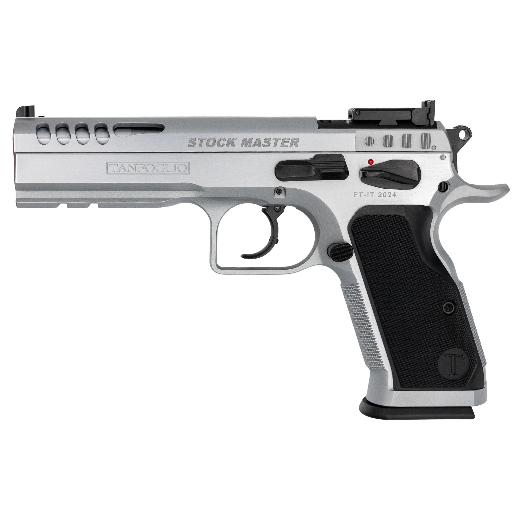 Tanfoglio IFG TFSTOCKM9 Defiant Stock Master 9mm Luger 17+1 4.75” Hard Chrome Steel/ Wood Grip