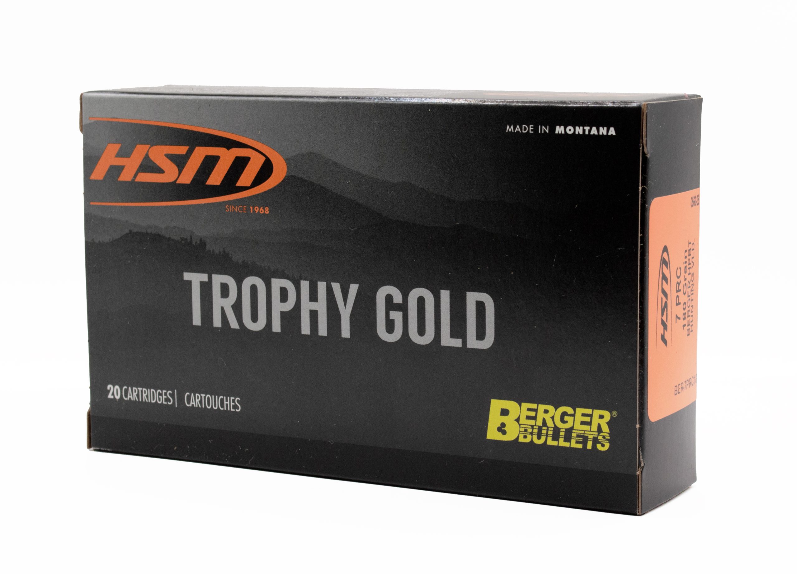 HSM 7MM PRC 180GR BERGEER MATCH HUNTING VLD 20RD 10BX/CS