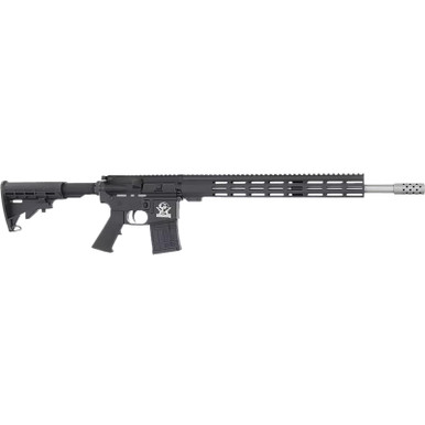 Great Lakes Firearms AR-15 450 Bushmaster 5+1 18" Stainless Barrel, Black Rec, A2 Grip, Carbine Stock, Compensator