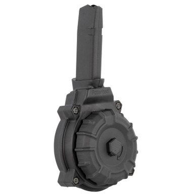 ProMag DRMA20 Standard 50rd Drum 9mm Luger Compatible w/Glock 43X/48 Black DuPont Zytel Polymer