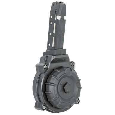 ProMag DRMA37 Standard 40rd Drum 45 ACP Compatible w/ Glock 30/21 Black DuPont Zytel Polymer