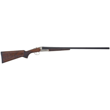 TriStar 38141 Bristol SxS Full Size 410 Gauge Break Open 3" 2rd 28" Blued Side By Side Barrel, Nickel Engraved w/24K Gold Inlay Steel Receiver, Fixed Oiled Turkish Walnut Stock, Right Hand