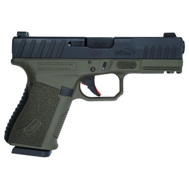TriStar 85776 Apoc 9mm Luger 15+1 4.02" Black Steel Barrel, Black Cerakote Serrated Steel Slide, Multicam Cerakote Polymer Frame w/Accessory Rail, Textured Grip