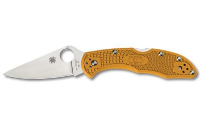 Spyderco Delica 4 Lightweight Orange Flat Ground Plain Edge