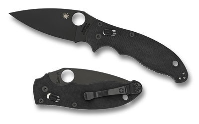 Spyderco Manix 2 G-10 Black Blade Plain Edge
