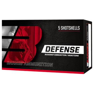 Barnes Bullets 32012 Defense 12Gauge 2.75" 21Pellets 4Buck Shot 5 Per Box/20 Case