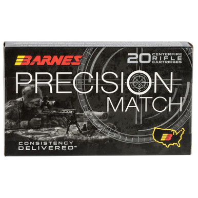 Barnes Bullets 30740 Precision Match 300Win Mag 220gr Open Tip Match Boat Tail 20 Per Box/10 Case