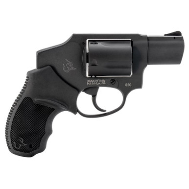 Taurus 2-850121 850 Small 38 Special 5 Shot 2" Matte Black Alloy Steel Barrel, Cylinder & Frame, Black Rubber Grip, Transfer Bar Safety, Concealed Hammer