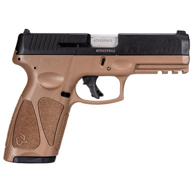 Taurus 1-G3B941B-15 G3 Full Size Frame 9mm Luger 15+1 4" Stainless Steel Barrel, Black Stainless Steel Serrated Slide, Brown Polymer Frame w/Picatinny Rail