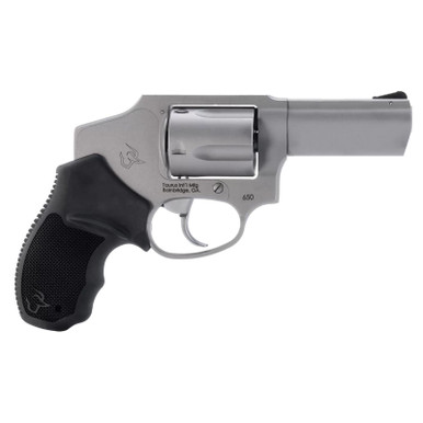 Taurus 2-650139 650 Small 357 Mag 38/Special +P 5 Shot 3" Stainless Steel Barrel, Cylinder & Frame, Black Rubber Grip, Transfer Bar Safety, Concealed Hammer