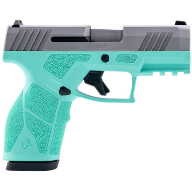 Taurus 1-GX2939C GX2 9mm Luger 13+1 3.37" Matte Stainless Steel Barrel, Matte Serrated Stainless Steel Slide, Cyan Polymer Frame w/Picatinny Rail, Polymer Grip