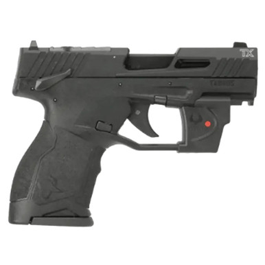 Taurus 1TX22131VL10 TX22C w/Optic Compact Frame 22 LR 10+1 SAO 3.60" Matte Black Steel Threaded Barrel, Black Anodized Optic Ready/Serrated Slide, Black Polymer Frame w/Picatinny Rail, Viridian Laser