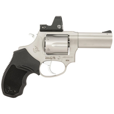 Taurus 2-856P39-R 856 T.O.R.O. w/Optic Small Frame 38 Special +P, 6 Shot 3" Matte Stainless Steel Barrel, Cylinder, Matte Optic Ready Frame, Black Rubber Grip, Exposed Hammer, Includes Riton Red Dot