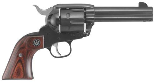 Ruger Vaquero 357 Mag/38 Special 6rd 4.62" Blued Alloy Steel Barrel, Cylinder & Frame, Hardwood Grip, Transfer Bar Safety, Exposed Hammer