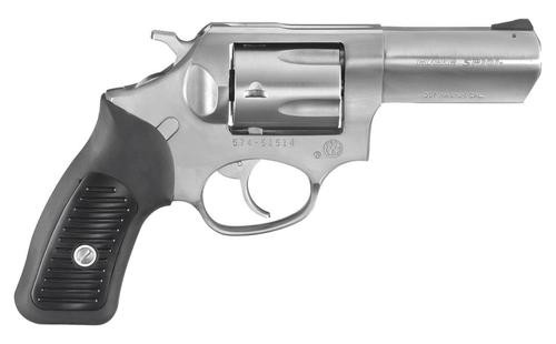 Ruger SP101 Used, Very Good, 357 Mag, 3" Barrel, Rubber Grip, Fixed Sights, 5rd, Factory Grips and Hogue FG Grips, Factory Box and Papers