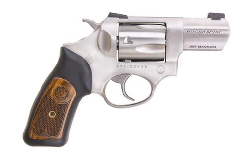 Ruger SP101 Wiley Clapp TALO Exclusive 357 Magnum/38 Special, 2.25" Barrel, Stainless Steel Frame, Black Rubber w/ Wood Insert Grip, 5rd
