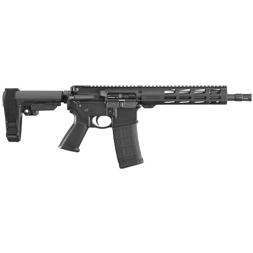 Ruger AR-556 AR-15 Pistol 223/556mm, 10.5" Barrel, Black, SBA3 Brace, 30rd, Used as New