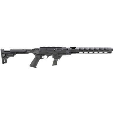 Ruger 19140 PC Carbine 9mm Luger 17+1 16.12" Threaded/Fluted Barrel, Black, Reversible Folding Stock, M-LOK Handguard, Optics Mount