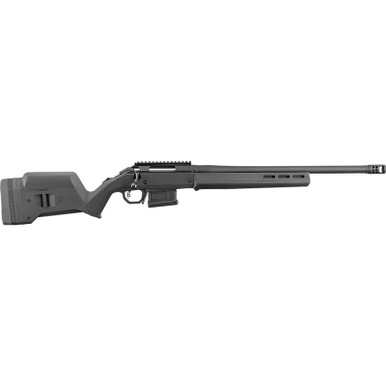 Ruger 26931 American Hunter 308 Win 5+1 20" Matte Black Threaded Barrel, Matte Black Steel Receiver w/Picatinny Rail Receiver, Black Magpul Adjustable Hunter Synthetic Stock, Right Hand