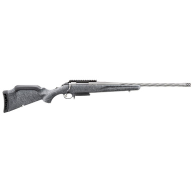 Ruger 46916 American Gen II Full Size 6.5 PRC 3+1 20" Cobalt Cerakote Threaded Barrel, Picatinny Rail Steel Receiver, Gray Splatter Adjustable Synthetic Stock