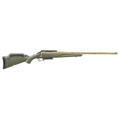 Ruger 46932 American Predator Gen II Full Size 7mm-08 Rem 3+1 22" Burnt Bronze Cerakote Threaded Barrel, Picatinny Rail Steel Receiver, Green Splatter Adjustable Synthetic Stock