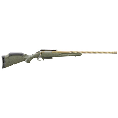 Ruger 46945 American Predator Gen II 300 Win Mag 3+1 22" Burnt Bronze Cerakote Threaded Barrel, Picatinny Rail Steel Receiver, Green Splatter Adjustable Synthetic Stock