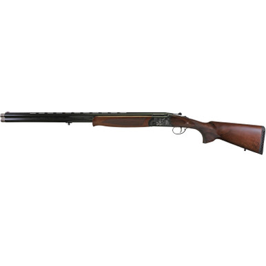 Iver Johnson Arms IJ60020 IJ600 20 Gauge Break Open 3" 2rd 28" Over/Under Vent Rib Barrel, Matte Black Chromed w/Engraving Steel Receiver, Fixed Walnut Checkered Wood Stock & Forend