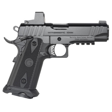 Girsan 395000 Witness2311 10mm Auto 15+1 5" Black Steel Barrel, Black Optic Ready/Serrated Steel Slide, Black Polymer Frame w/Beavertail & Picatinny Rail, Black Checkered Polymer Grip, Ambidextrous