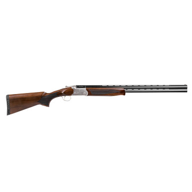 Girsan Balikli Blue Label 12 Gauge Break Open 2.50" 2rd 28" Blue Polished Over/Under Vent Rib Barrel, Engraved Silver Aluminum Receiver, Fixed Turkish Walnut Stock, 5 Mobil Chokes
