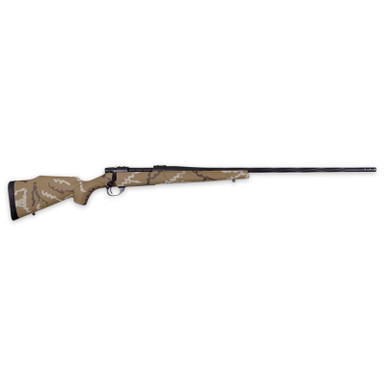 Weatherby VHH222RR6B Vanguard Outfitter 22-250 Rem 5+1 24" Threaded/Spiral Fluted, Graphite Black Barrel/Rec, Tan with Brown & White Sponge Synthetic Stock, Accubrake Muzzle Brake, Adj. Trigger