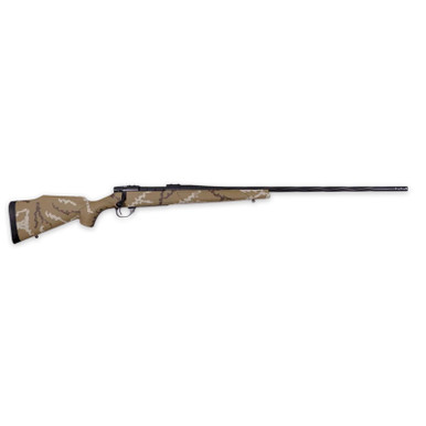 Weatherby VHH256RR6B Vanguard Outfitter 25-06 Rem 5+1 24" Threaded/Spiral Fluted, Graphite Black Barrel/Rec, Tan with Brown & White Sponge Synthetic Stock, Accubrake Muzzle Brake, Adj. Trigger