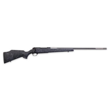 Weatherby MAM01N300PR8B Mark V Accumark 300 PRC 3+1 26" Threaded/Fluted Stainless Barrel, Graphite Black Rec, Gray Webbed Black Monte Carlo Stock, Accubrake Muzzle Brake, Adj. TriggerTech Trigger