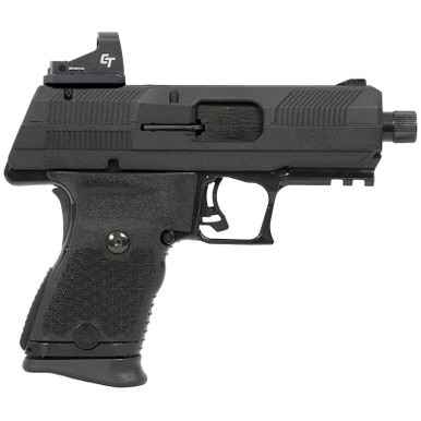 Hi-Point YC9RDCT YC9 w/Red Dot 9mm Luger 10+1 4.12" Black Steel Threaded Barrel, Black YC9 Styled/Serrated Slide, Black Polymer Frame w/Picatinny Rail, Black Plastic Grips, Crimson Trace Red Dot