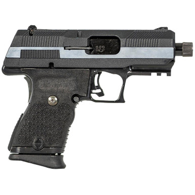 Hi-Point YC380CFRDCT YC380 w/Red Dot 380 ACP 10+1 3.93" Black Threaded Barrel, Black/Chrome Serrated Steel Slide, Black Polymer Frame w/Picatinny Rail, Black Plastic Grip, Crimson Trace Red Dot