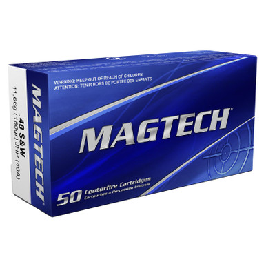 Magtech 40A Range/Training 40S&W 180gr Jacketed Hollow Point 50 Per Box/20 Case