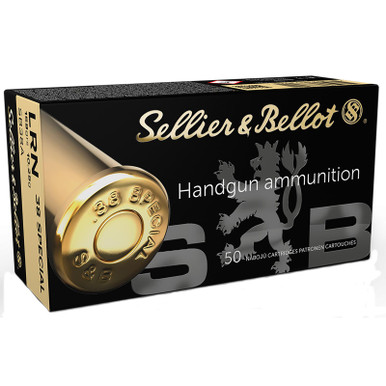 Sellier & Bellot SB38A Handgun 38Special 158gr Lead Round Nose 50 Per Box/20 Case